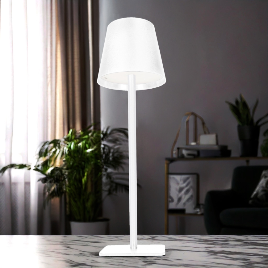 Lampă de birou LED tactilă, reîncărcabilă și reglabilă LUCCA, LED/3,7V 3000/4000/6500K 2000 mAh albă