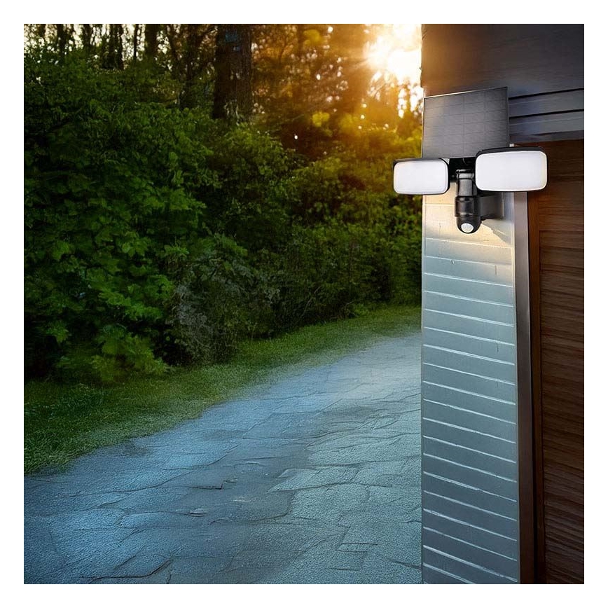 Proiector solar LED cu senzor LED/9W/3,7V 3600 mAh IP54