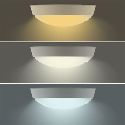 Aplică LED de exterior pentru perete, cu senzor 2-în-1, 20W, 230V, 3000/4000/6500K, IP65, Ø 22 cm