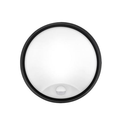Aplică LED de exterior pentru perete, cu senzor 2-în-1, 20W, 230V, 3000/4000/6500K, IP65, Ø 22 cm