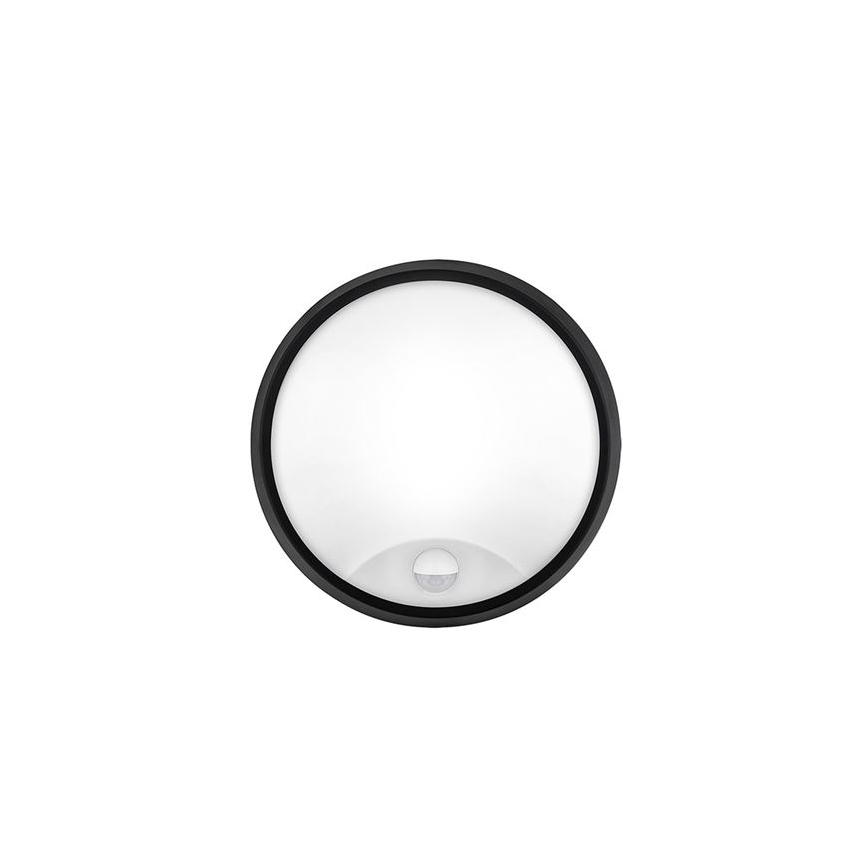 Aplică LED de exterior pentru perete, cu senzor 2-în-1, 20W, 230V, 3000/4000/6500K, IP65, Ø 22 cm