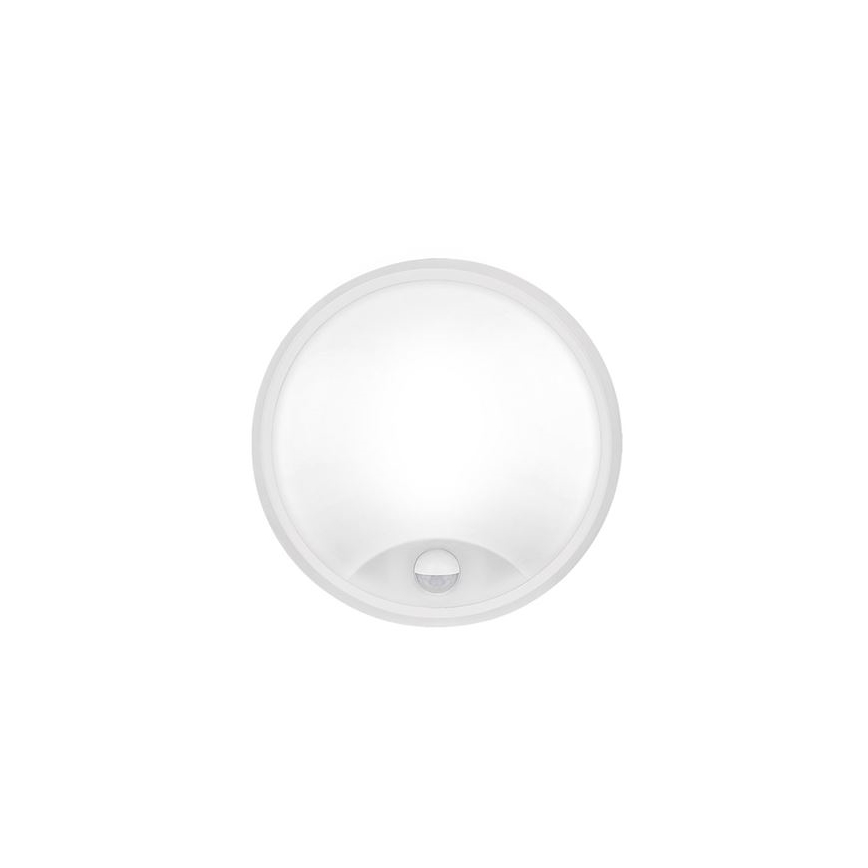 Aplică LED de exterior pentru perete, cu senzor 2-în-1, 20W, 230V, 3000/4000/6500K, IP65, Ø 22 cm