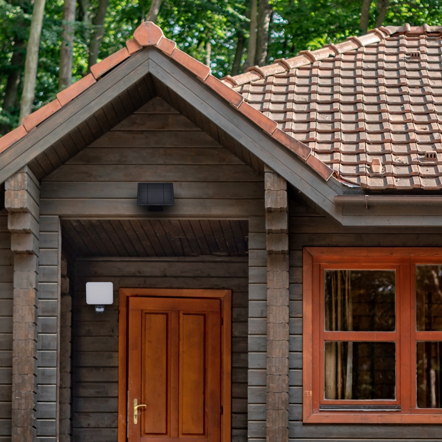 Proiector solar LED cu senzor de mișcare LED/11W/3,7V 4400mAh 3000K/4000K/6500K IP54