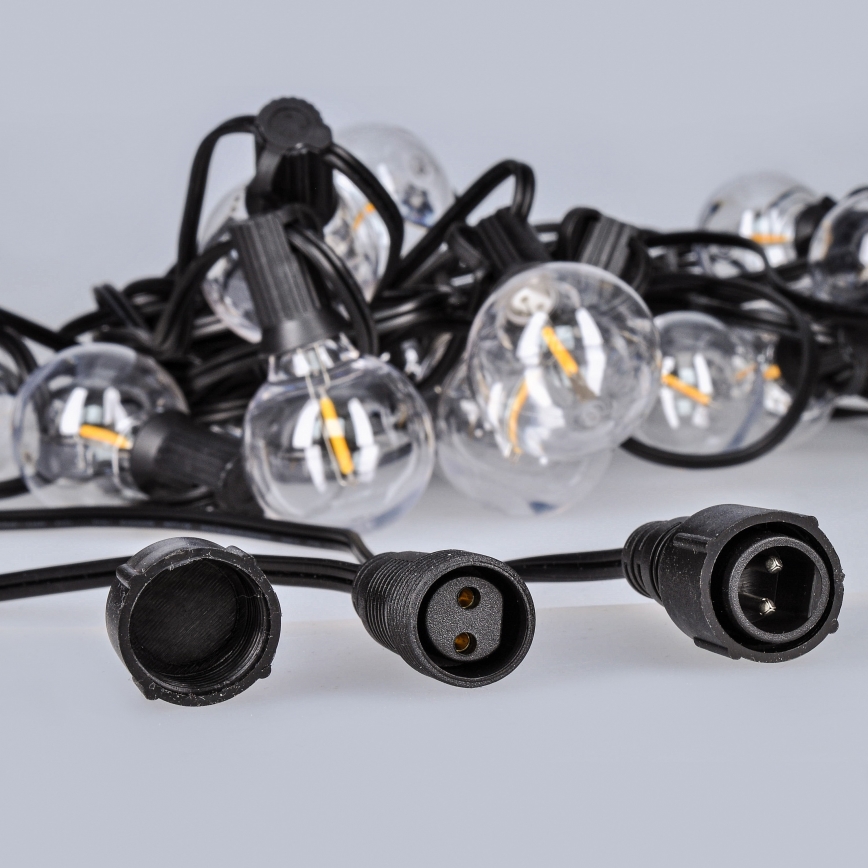 LED ghirlandă decorativă pentru exterior GIRLANDA 25xE12 20m IP44 alb cald