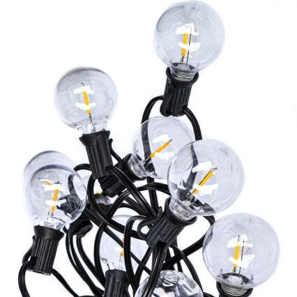 Ghirlandă LED decorativă de exterior GIRLANDA, 25 x E12, 20 m, IP44, alb cald