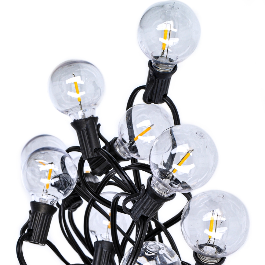 Ghirlandă LED decorativă de exterior GIRLANDA, 25 x E12, 20 m, IP44, alb cald