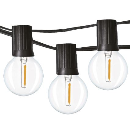 Ghirlandă LED decorativă de exterior GIRLANDA, 25 x E12, 20 m, IP44, alb cald