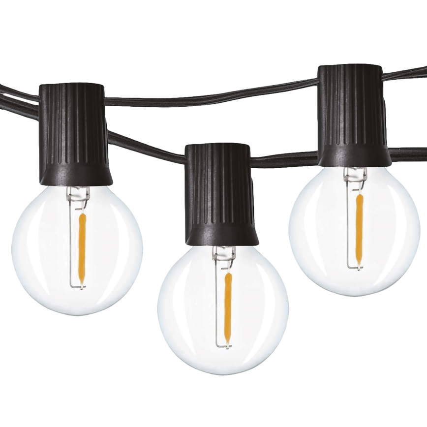 Ghirlandă LED decorativă de exterior GIRLANDA, 25 x E12, 20 m, IP44, alb cald