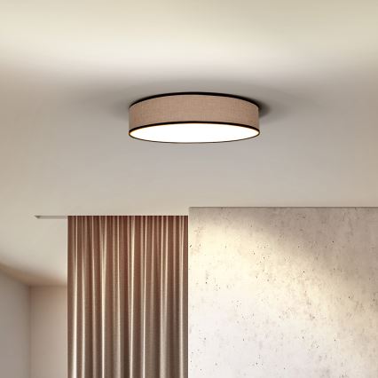 Plafonier LED dimabil BROWNIE LED/60W/230V 3000-6500K maro, diametru 50 cm + telecomandă
