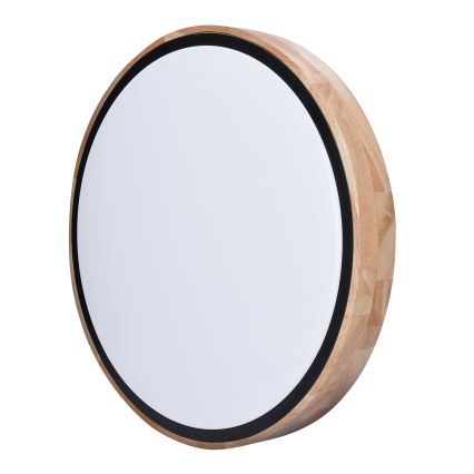 Lumină de plafon LED reglabilă IRON OAK LED/60W/230V 3000-6500K, stejar, diametru 51 cm + telecomandă