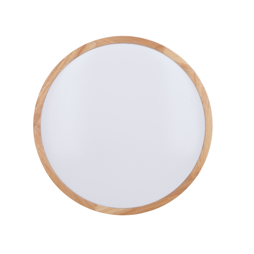 Lumină de plafon LED dimabilă WOODY LED/48W/230V 3000-6500K stejar Ø 38 cm + telecomandă