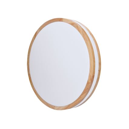 Lumină de plafon LED dimabilă WOODY LED/48W/230V 3000-6500K stejar Ø 38 cm + telecomandă
