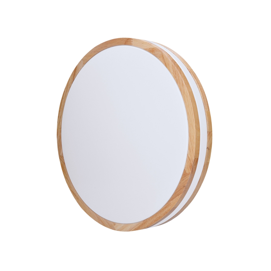 Lumină de plafon LED dimabilă WOODY LED/48W/230V 3000-6500K stejar Ø 38 cm + telecomandă