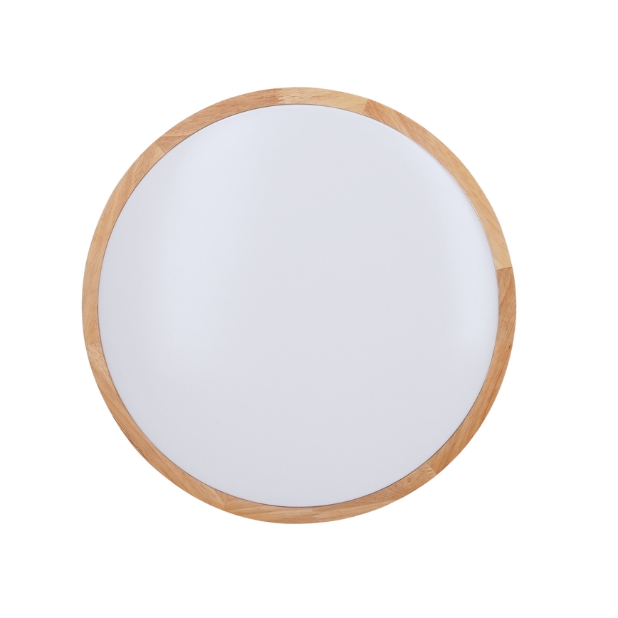 Lumină de plafon LED dimabilă SOLID OAK LED/60W/230V 3000-6500K stejar Ø 51 cm + telecomandă