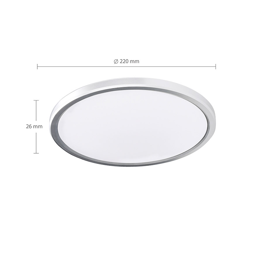 Plafonieră LED pentru baie ACATE, 18W/230V, 3000/4000/6000K, Ø 22 cm, IP54