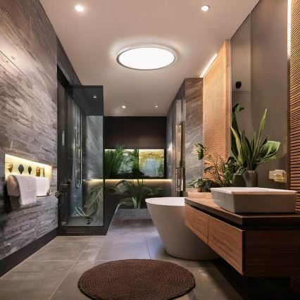 Plafonieră LED pentru baie ACATE, 24W, 230V, 3000/4000/6000K, diametru 29,3 cm, IP54