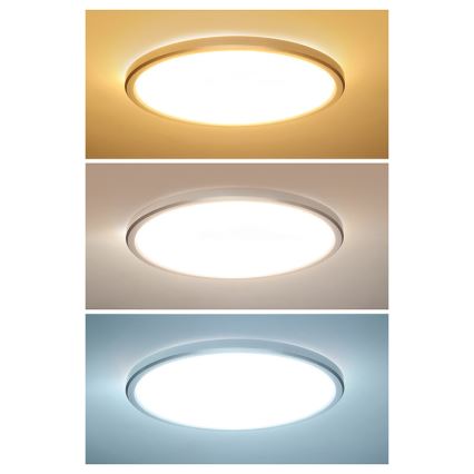 Plafonieră LED pentru baie ACATE, 24W, 230V, 3000/4000/6000K, diametru 29,3 cm, IP54