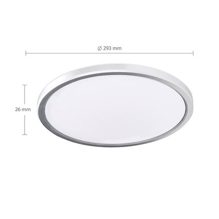 Plafonieră LED pentru baie ACATE, 24W, 230V, 3000/4000/6000K, diametru 29,3 cm, IP54
