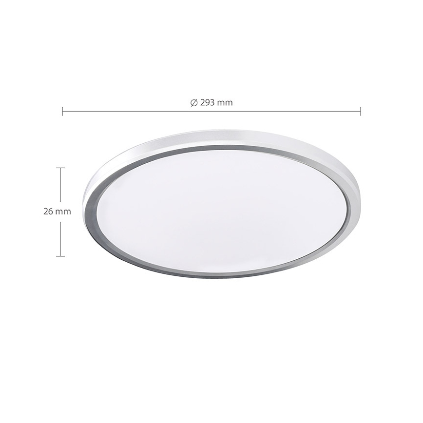 Plafonieră LED pentru baie ACATE, 24W, 230V, 3000/4000/6000K, diametru 29,3 cm, IP54