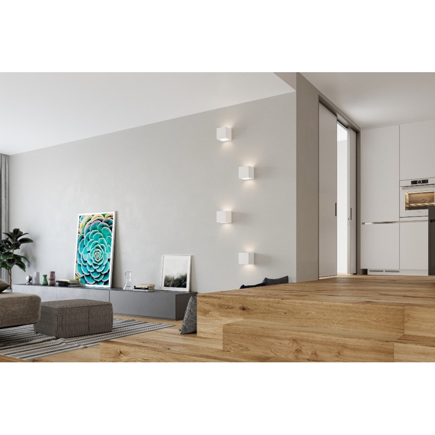 Sollux SL.0005 - Aplică perete LEO 1xE27/60W/230V alb