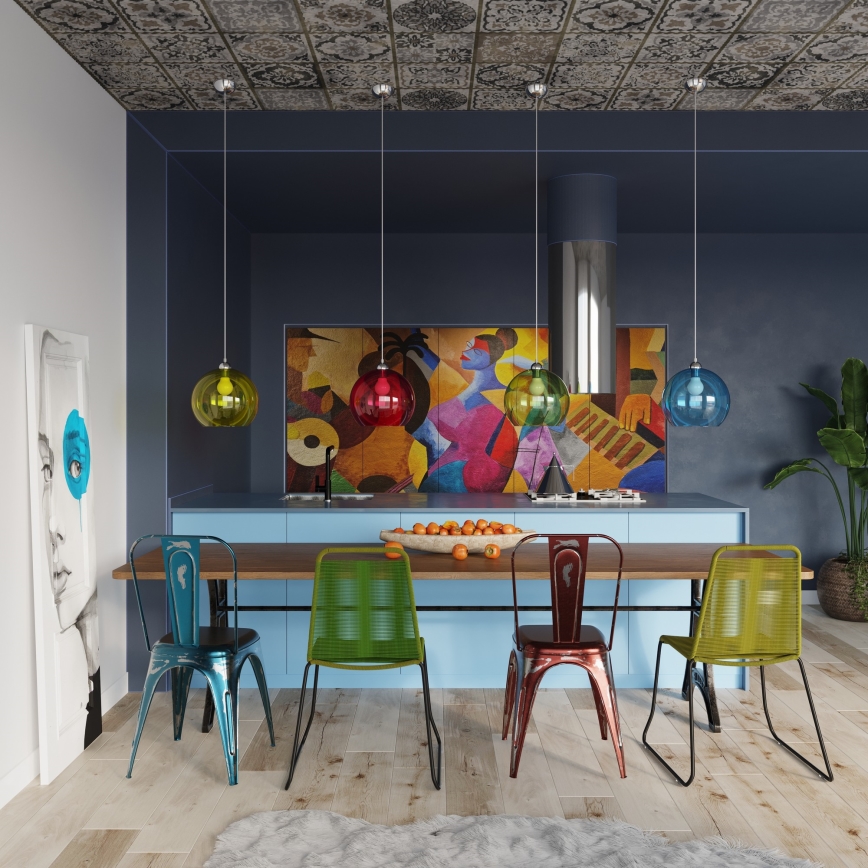 Lampă suspendată cu cablu BALL, 1xE27/15W/230V, Ø 30 cm, albă