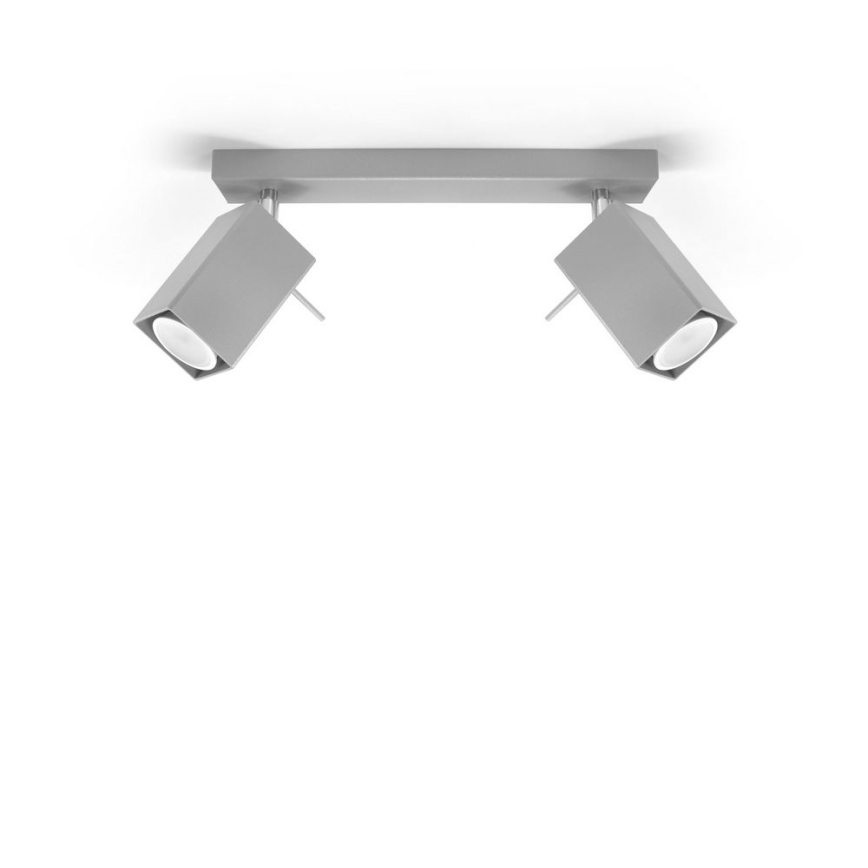 Spot de iluminat MERIDA 2xGU10/40W/230V gri