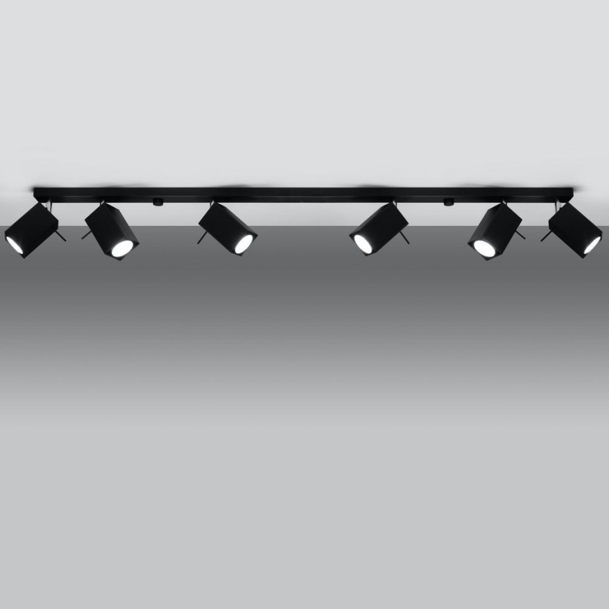 Spot de iluminat MERIDA 6xGU10/40W/230V negru