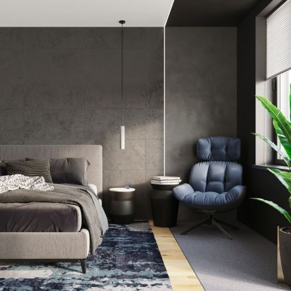 Candelabru suspendat pe cablu LUVO 3xGU10/40W/230V beton/negru