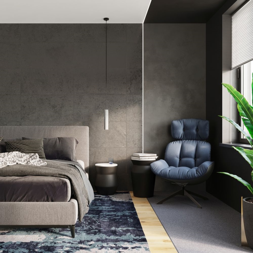 Candelabru suspendat pe cablu LUVO 3xGU10/40W/230V beton/negru