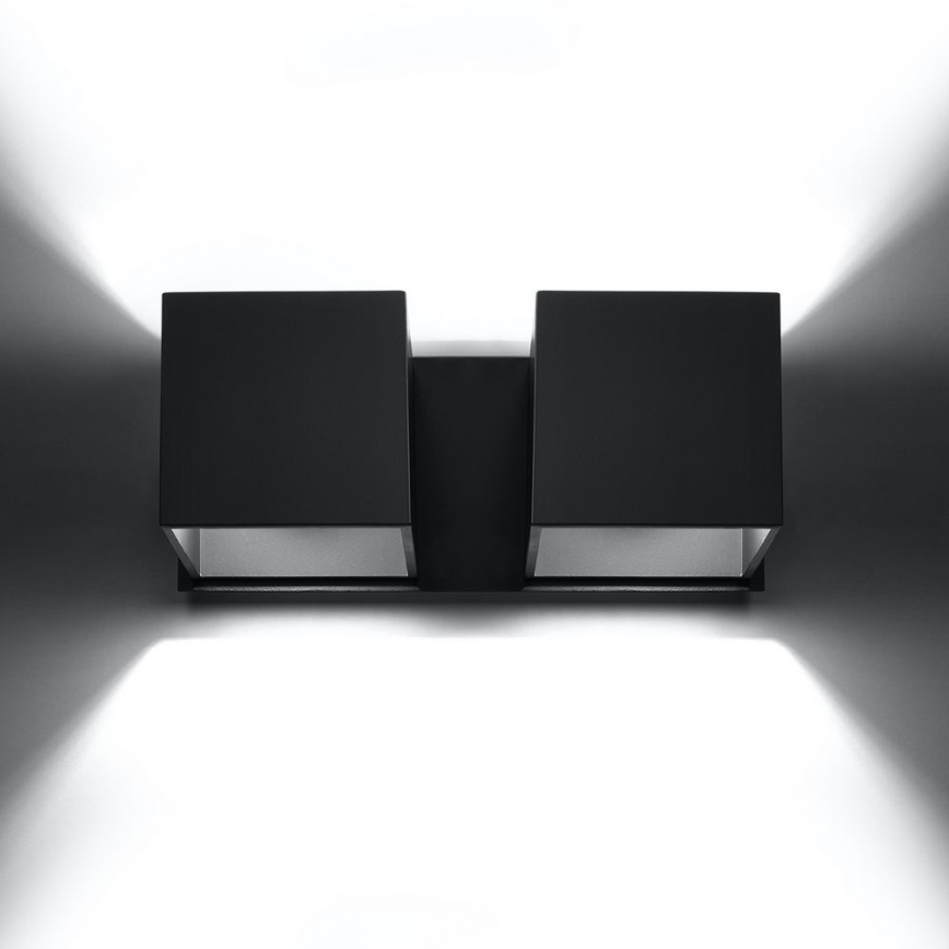 Aplica de perete QUAD 2xG9/40W/230V negru