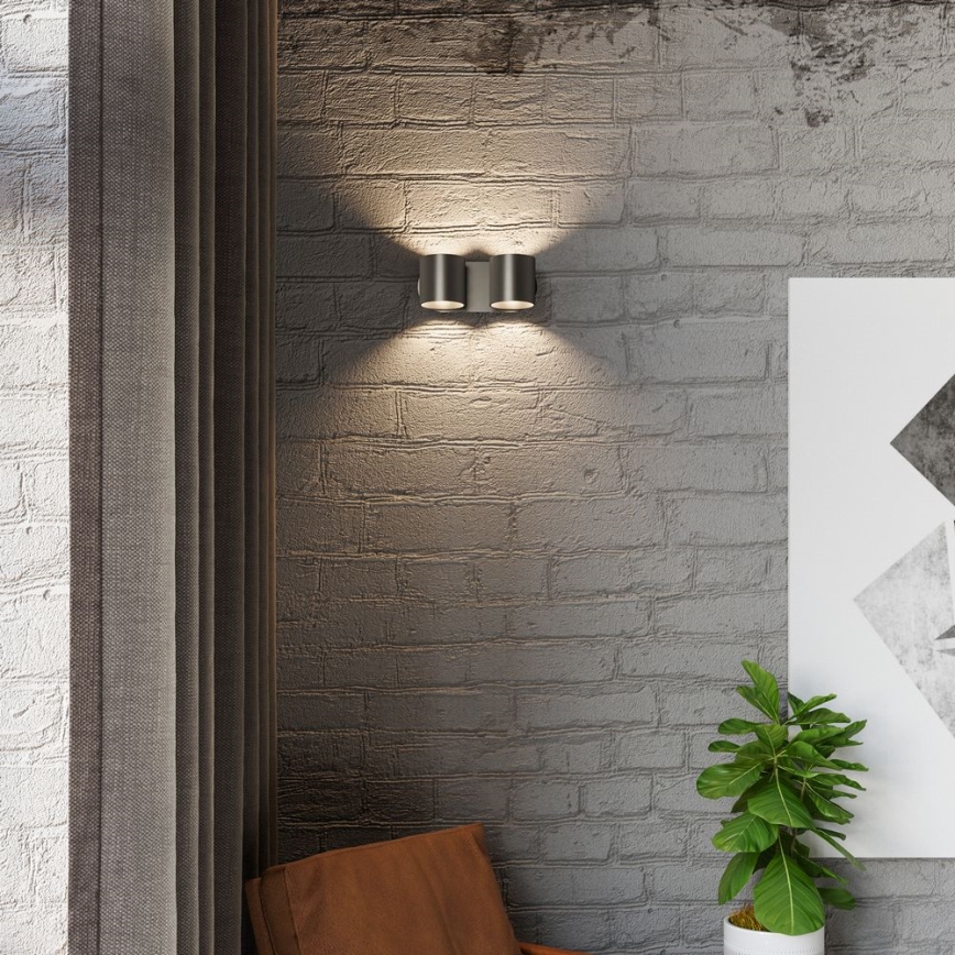 Aplica de perete cu spot ORBIS 2xG9/40W/230V negru