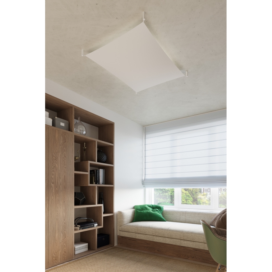 Plafonieră LED LUNA 4xG13/8,5W/230V 105x105 cm albă