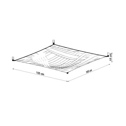 Plafonieră LED LUNA 4xG13/8,5W/230V 105x105 cm albă