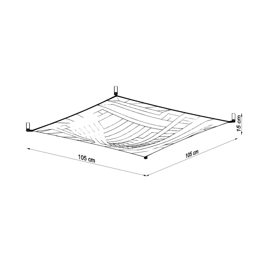Plafonieră LED LUNA 4xG13/8,5W/230V 105x105 cm albă