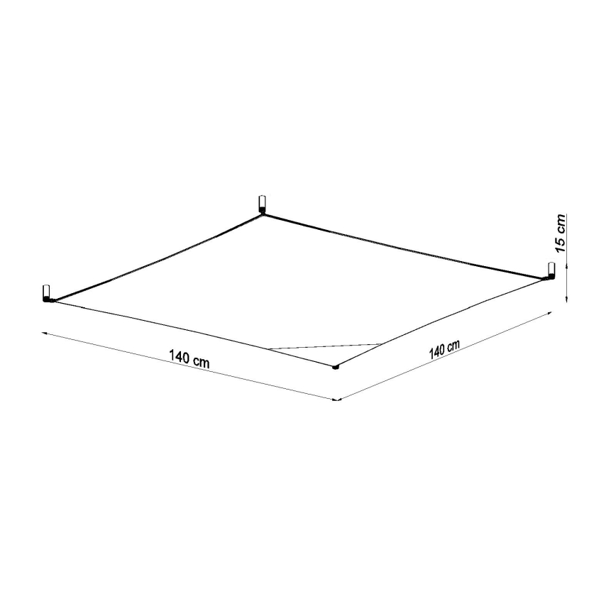 Plafonieră LED LUNA 6xG13/8,5W/230V 140x140 cm albă