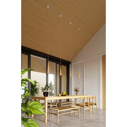 Pendul pe cablu SULA, 1x GU10/10W/230V, Ø 8 cm, bej