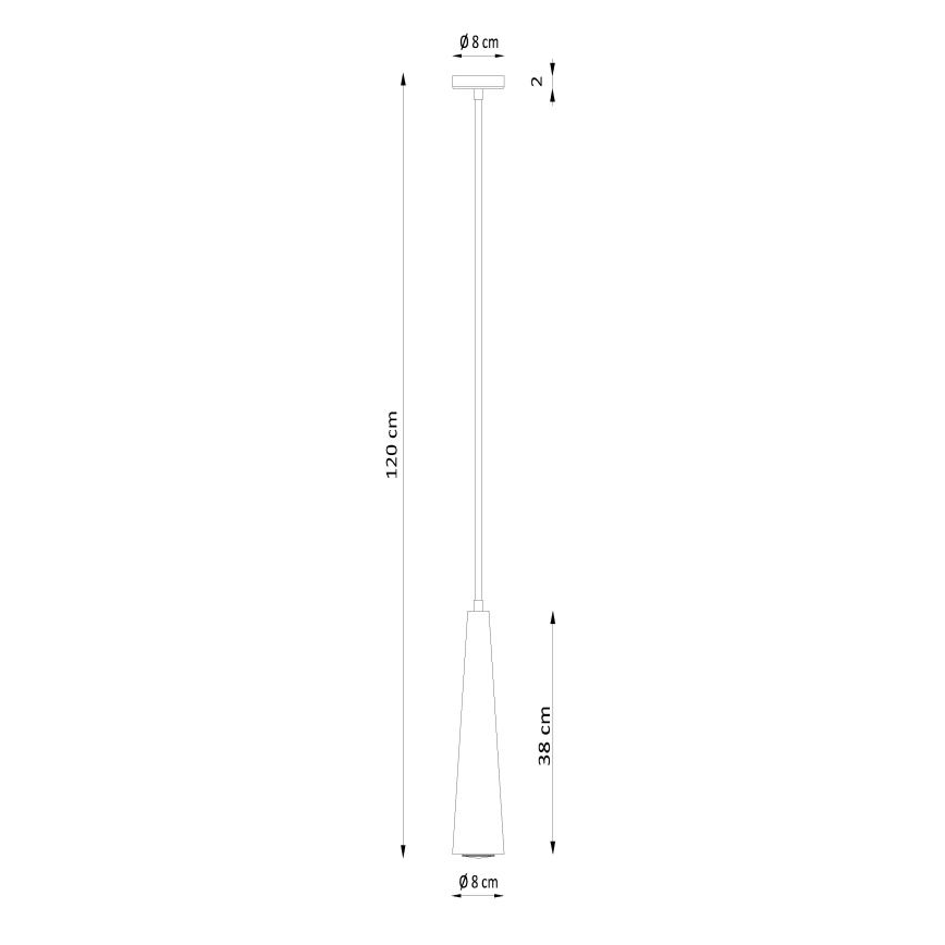 Pendul pe cablu SULA, 1x GU10/10W/230V, Ø 8 cm, bej