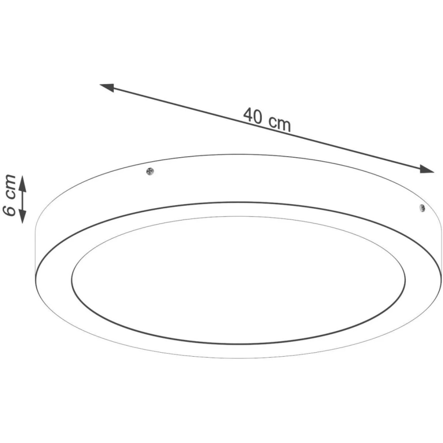 Plafonieră ONYX LED, 32W/230V, Ø 40 cm, neagră