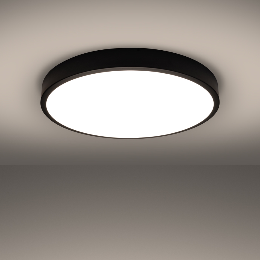 Plafonieră LED ONYX, 48 W, 230 V, Ø 60 cm, neagră