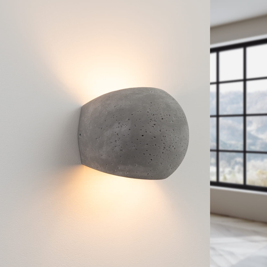 Aplica de perete GLOBE 2xG9/8W/230V beton/gri