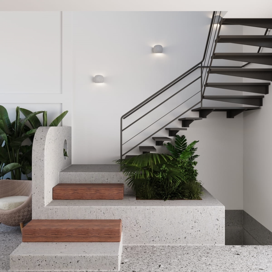 Aplica de perete GLOBE 2xG9/8W/230V beton/gri