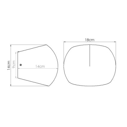 Aplica de perete GLOBE 2xG9/8W/230V beton/gri