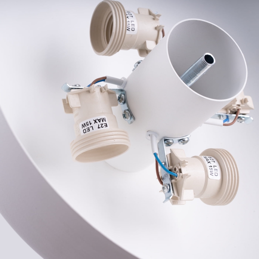 Plafonieră OMIQ 4xE27/15W/230V Ø 30 cm albă