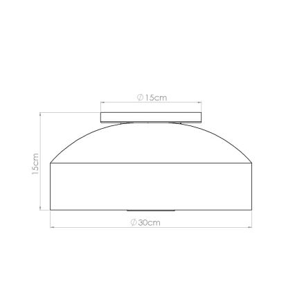 Plafonieră OMIQ 4xE27/15W/230V Ø 30 cm albă