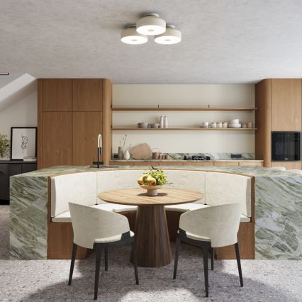 Plafonieră OMIQ 4xE27/15W/230V Ø 30 cm crem