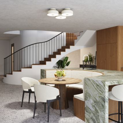 Plafonieră OMIQ 4xE27/15W/230V Ø 30 cm crem