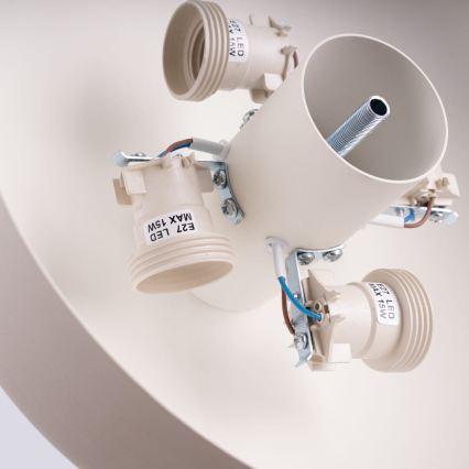 Plafonieră OMIQ 4xE27/15W/230V Ø 30 cm crem