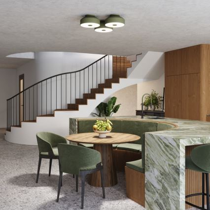 Plafonieră OMIQ 4xE27/15W/230V, Ø 30 cm, verde