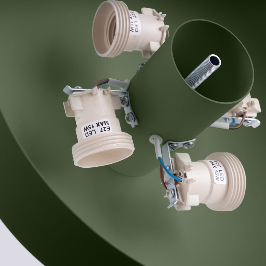 Plafonieră OMIQ 4xE27/15W/230V, Ø 30 cm, verde