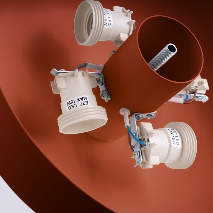 Plafonieră OMIQ 4xE27/15W/230V, diam. 30 cm, roșie